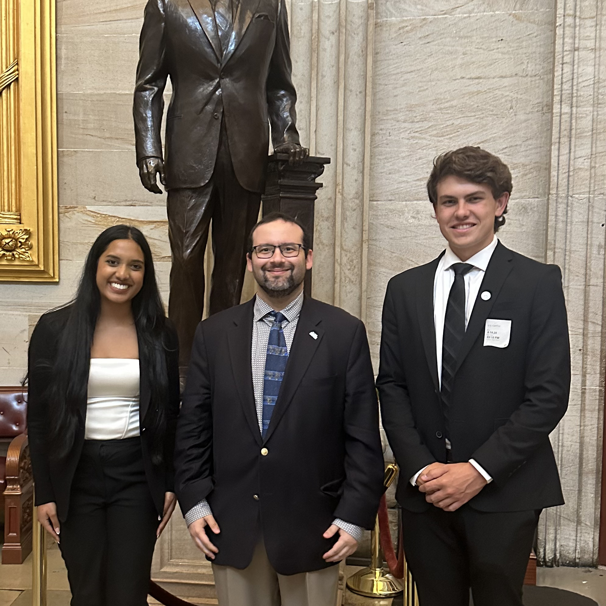 Thank you to Jake Silverman, head of Congresswoman Nikema William's voting rights team, for giving GHSVP a private tour of the Capitol. GHSVP was fortunate to receive an exclusive visit to the Speaker of the House balcony–overlooking the President’s Inauguration Balcony.